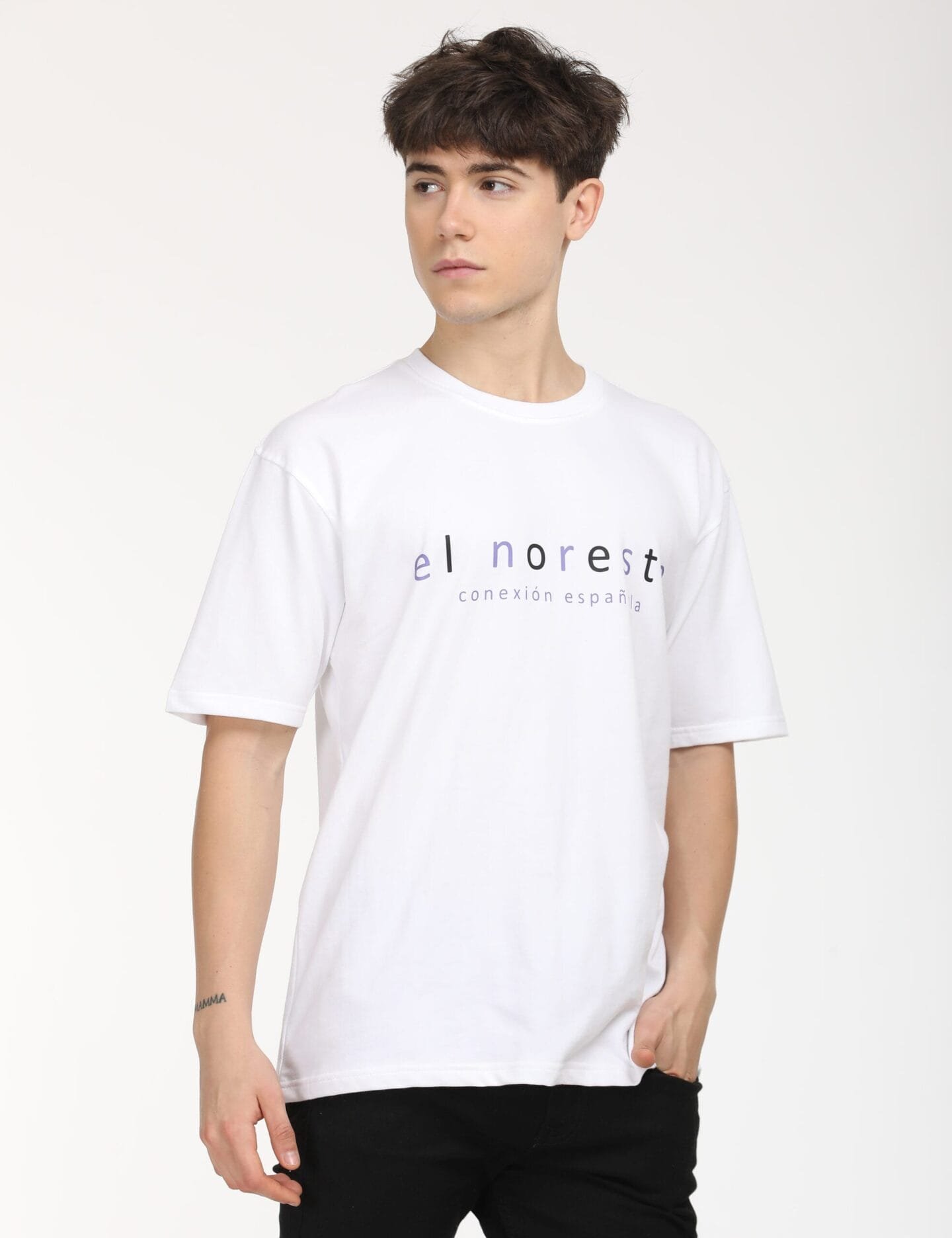 Iconic Comfort: Classic White Printed Oversized Tee - Image 5