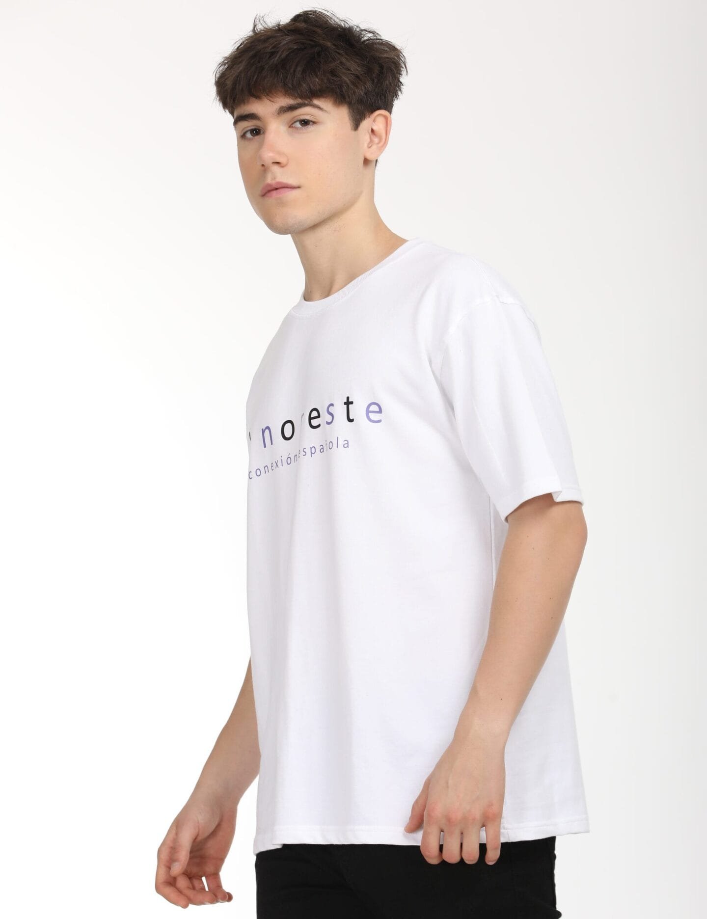 Iconic Comfort: Classic White Printed Oversized Tee - Image 2