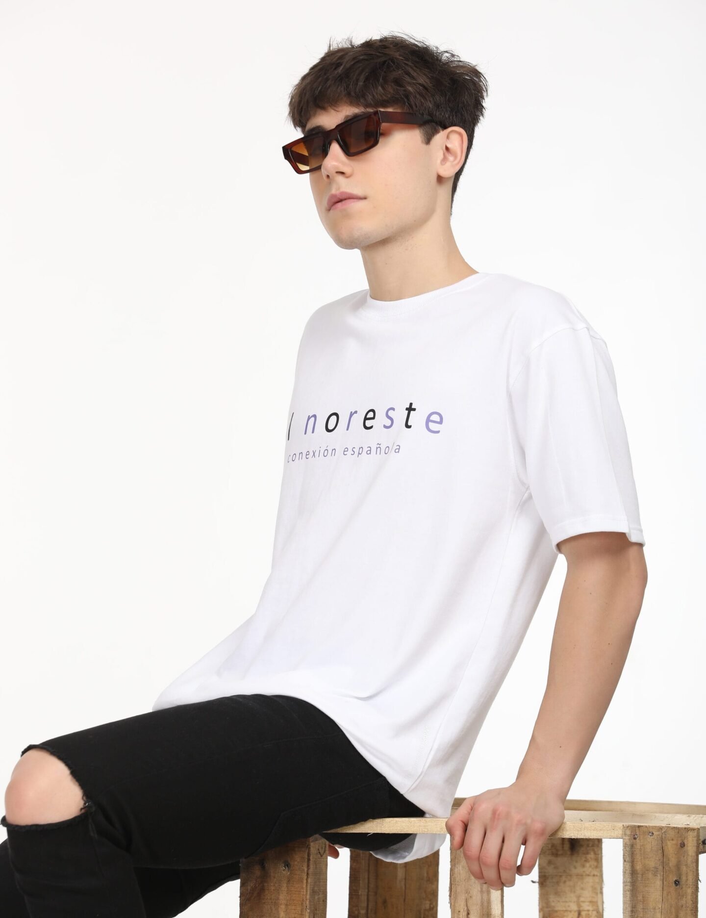 Iconic Comfort: Classic White Printed Oversized Tee - Image 9
